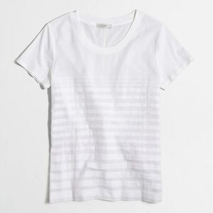 J. Crew Factory Woven-Striped T-Shirt